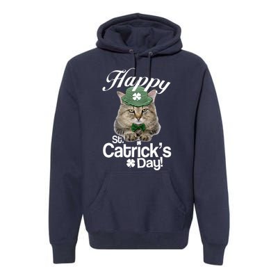 Happy St Catrick's Day Irish Cat Premium Hoodie