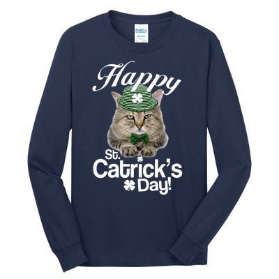 Happy St Catrick's Day Irish Cat Tall Long Sleeve T-Shirt