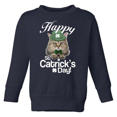 Happy St Catrick's Day Irish Cat Toddler Sweatshirt