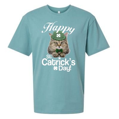 Happy St Catrick's Day Irish Cat Sueded Cloud Jersey T-Shirt