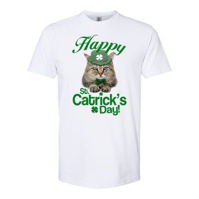 Happy St Catrick's Day Irish Cat Softstyle CVC T-Shirt