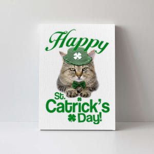 Happy St Catrick's Day Irish Cat Canvas