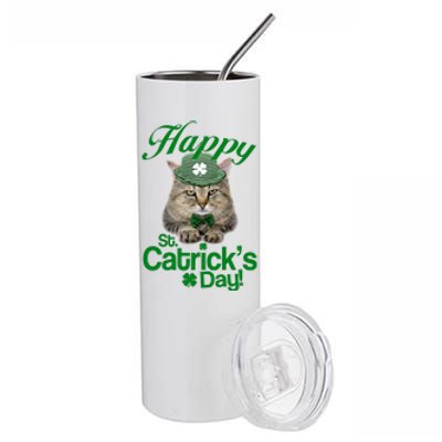 Happy St Catrick's Day Irish Cat Stainless Steel Tumbler