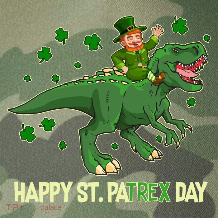 Happy St PaTREX Day Leprechaun Riding T-Rex Dinosaur Legacy Tie Dye Trucker Hat