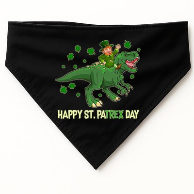 Happy St PaTREX Day Leprechaun Riding T-Rex Dinosaur USA-Made Doggie Bandana