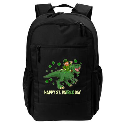 Happy St PaTREX Day Leprechaun Riding T-Rex Dinosaur Backpack