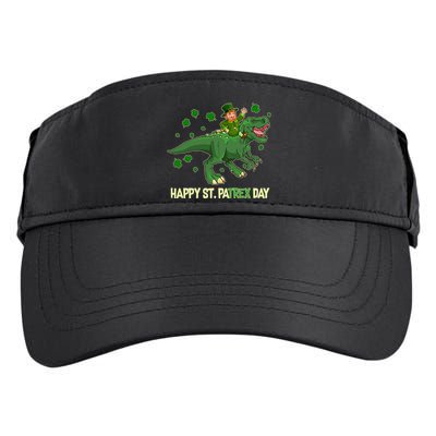 Happy St PaTREX Day Leprechaun Riding T-Rex Dinosaur Adult Drive Performance Visor