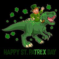 Happy St PaTREX Day Leprechaun Riding T-Rex Dinosaur Mug