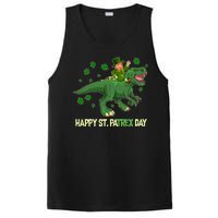 Happy St PaTREX Day Leprechaun Riding T-Rex Dinosaur PosiCharge Competitor Tank