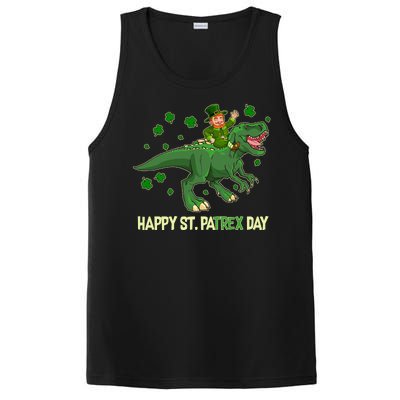 Happy St PaTREX Day Leprechaun Riding T-Rex Dinosaur PosiCharge Competitor Tank