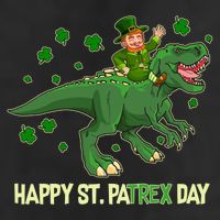 Happy St PaTREX Day Leprechaun Riding T-Rex Dinosaur Golf Towel