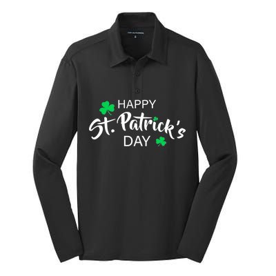 Happy St.Patrick's Day Silk Touch Performance Long Sleeve Polo