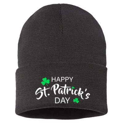 Happy St.Patrick's Day Sustainable Knit Beanie