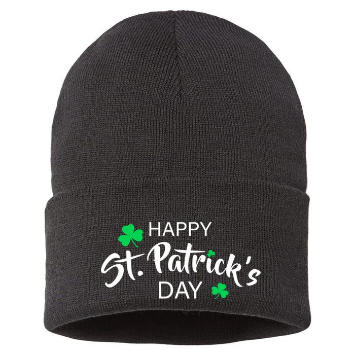 Happy St.Patrick's Day Sustainable Knit Beanie
