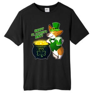 Happy St Patrick's Day Corgi Tall Fusion ChromaSoft Performance T-Shirt