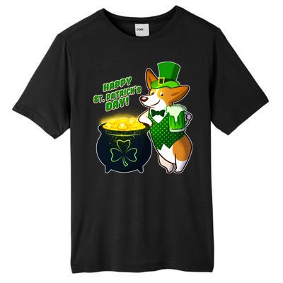 Happy St Patrick's Day Corgi Tall Fusion ChromaSoft Performance T-Shirt