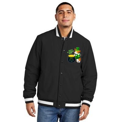 Happy St Patrick's Day Corgi Insulated Varsity Jacket