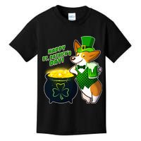 Happy St Patrick's Day Corgi Kids T-Shirt