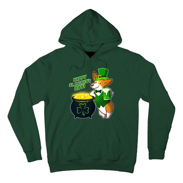 Happy St Patrick's Day Corgi Hoodie