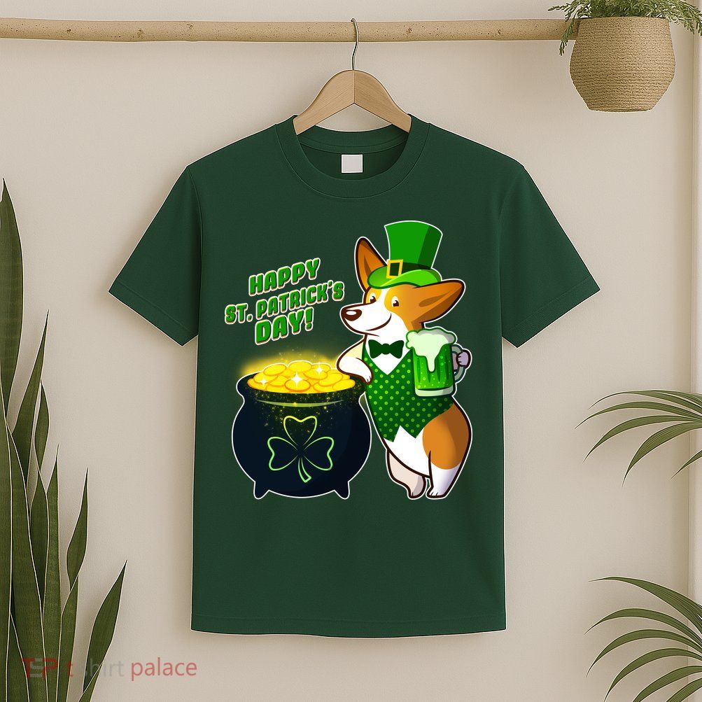 Happy St Patrick's Day Corgi T-Shirt