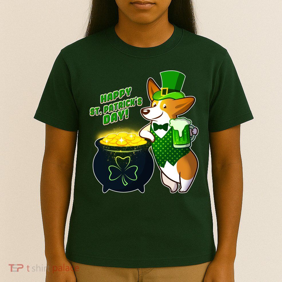 Happy St Patrick's Day Corgi T-Shirt