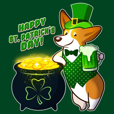 Happy St Patrick's Day Corgi T-Shirt