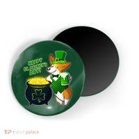 Happy St Patrick's Day Corgi Magnet