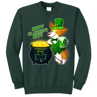 Happy St Patrick's Day Corgi Tall Sweatshirt