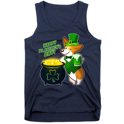 Happy St Patrick's Day Corgi Tank Top