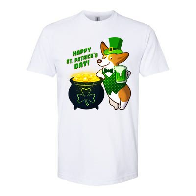 Happy St Patrick's Day Corgi Softstyle CVC T-Shirt