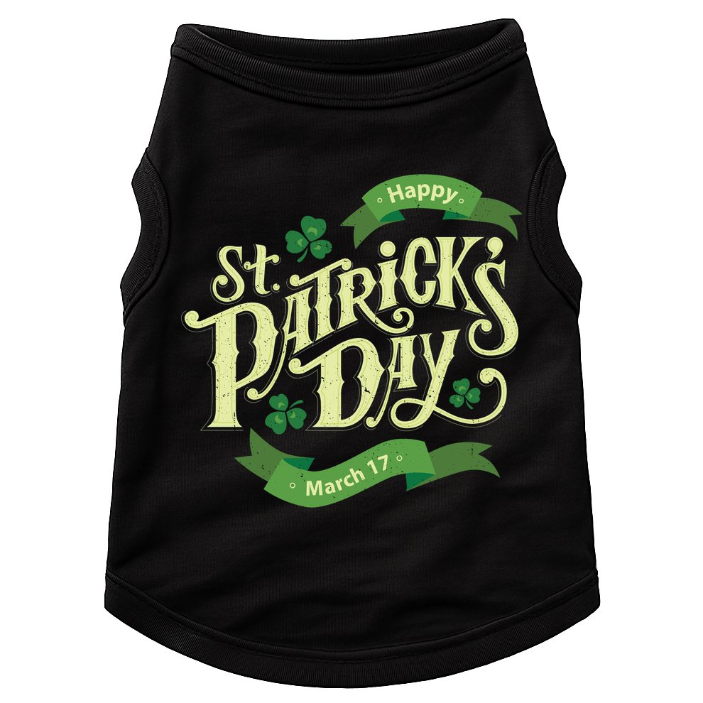 Happy St Patricks Day March 17 Doggie Tank