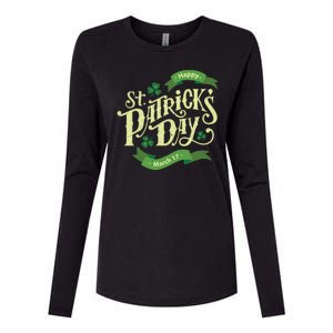 Happy St Patricks Day March 17 Womens Cotton Relaxed Long Sleeve T-Shirt