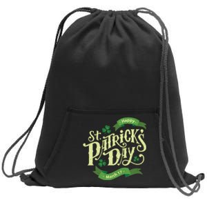 Happy St Patricks Day March 17 Sweatshirt Cinch Pack Bag