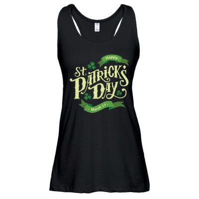 Happy St Patricks Day March 17 Ladies Essential Flowy Tank