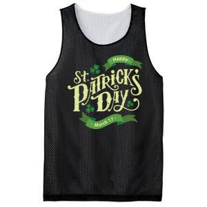 Happy St Patricks Day March 17 Mesh Reversible Basketball Jersey Tank