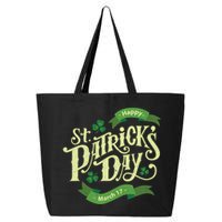 Happy St Patricks Day March 17 25L Jumbo Tote