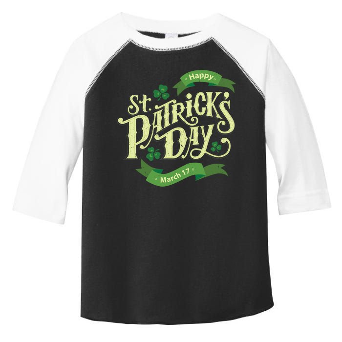 Happy St Patricks Day March 17 Toddler Fine Jersey T-Shirt