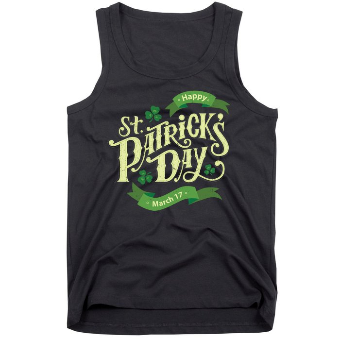 Happy St Patricks Day March 17 Tank Top