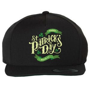 Happy St Patricks Day March 17 Wool Snapback Cap