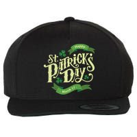 Happy St Patricks Day March 17 Wool Snapback Cap