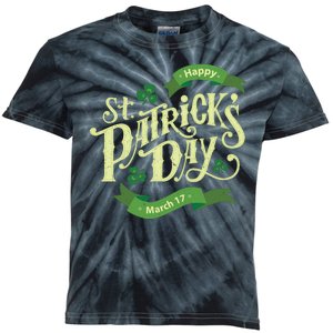 Happy St Patricks Day March 17 Kids Tie-Dye T-Shirt