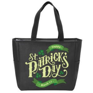 Happy St Patricks Day March 17 Zip Tote Bag