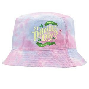 Happy St Patricks Day March 17 Tie-Dyed Bucket Hat