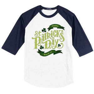 Happy St Patricks Day March 17 Baseball Sleeve Shirt