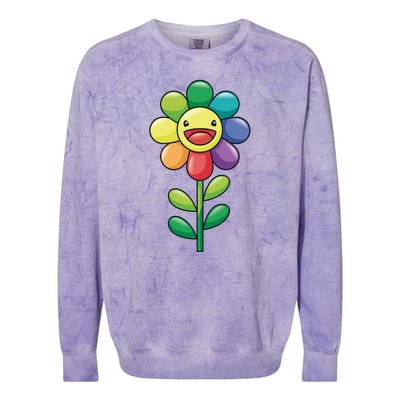 Happy Sunflower Colorblast Crewneck Sweatshirt