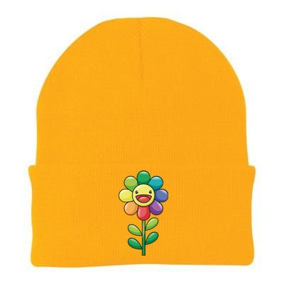 Happy Sunflower Knit Cap Winter Beanie