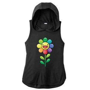 Happy Sunflower Ladies PosiCharge Tri-Blend Wicking Draft Hoodie Tank