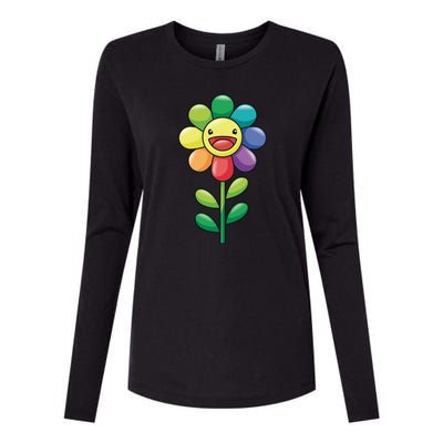 Happy Sunflower Womens Cotton Relaxed Long Sleeve T-Shirt