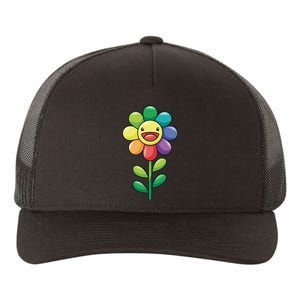 Happy Sunflower Yupoong Adult 5-Panel Trucker Hat