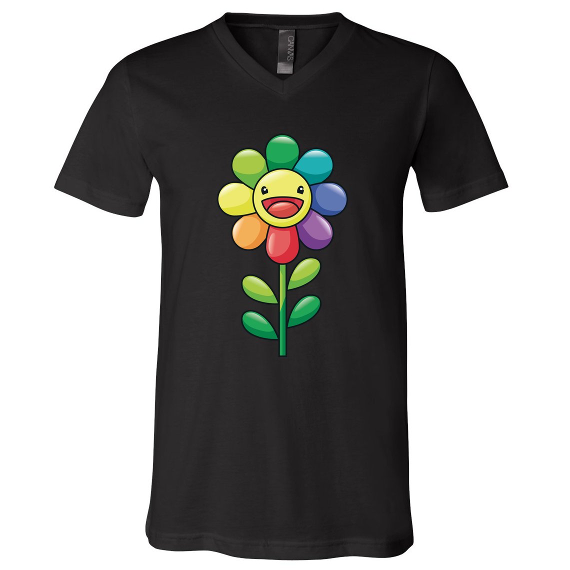 Happy Sunflower V-Neck T-Shirt